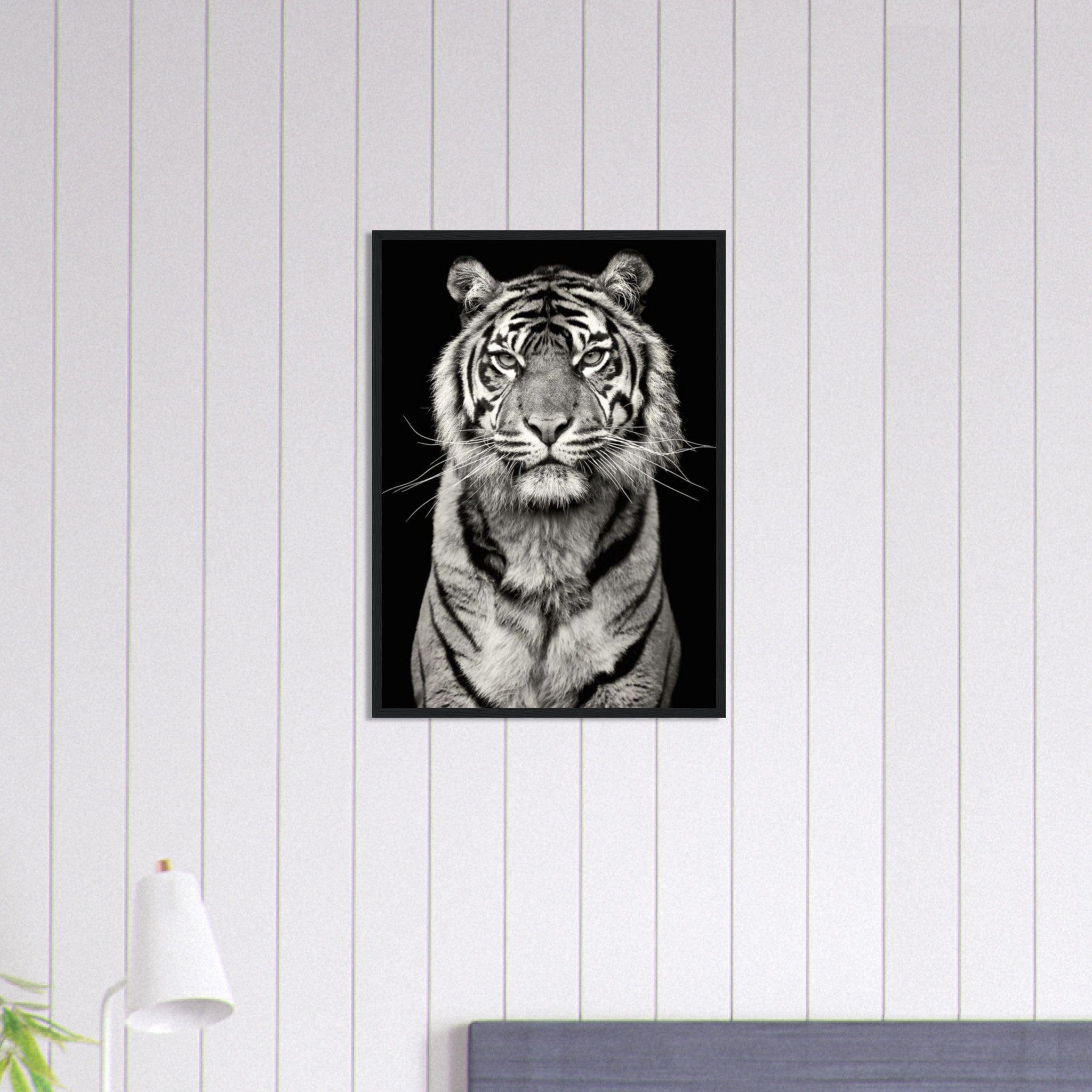 Canvanation Print Material 50x70 cm / 20x28″ Tableau Tigre Noir Et Blanc