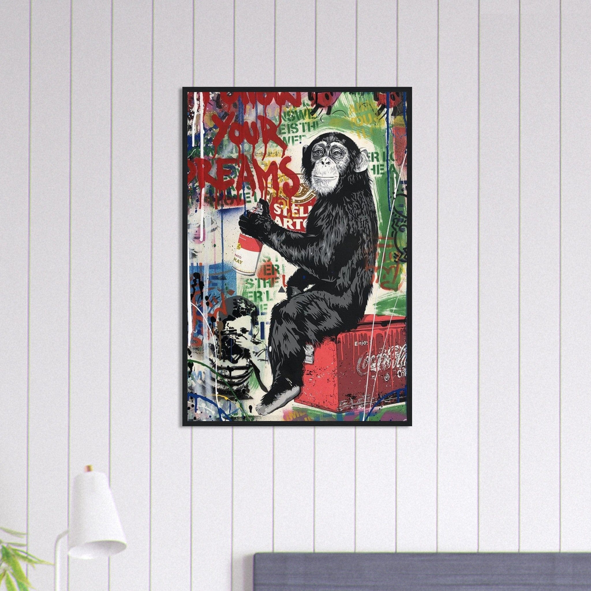 Canvanation Print Material 60x90 cm / 24x36″ Tableau Singe Street Art