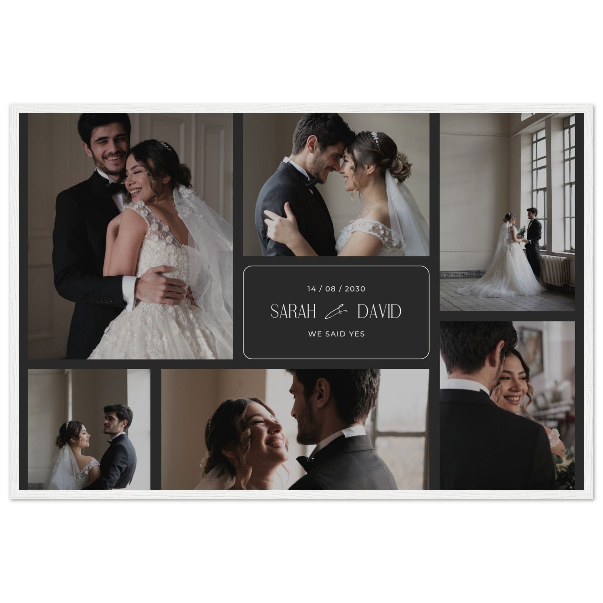 Canvanation Print Material 60x90 cm / 24x36″ / Blanc Pele Mele Photos Mariage Noir