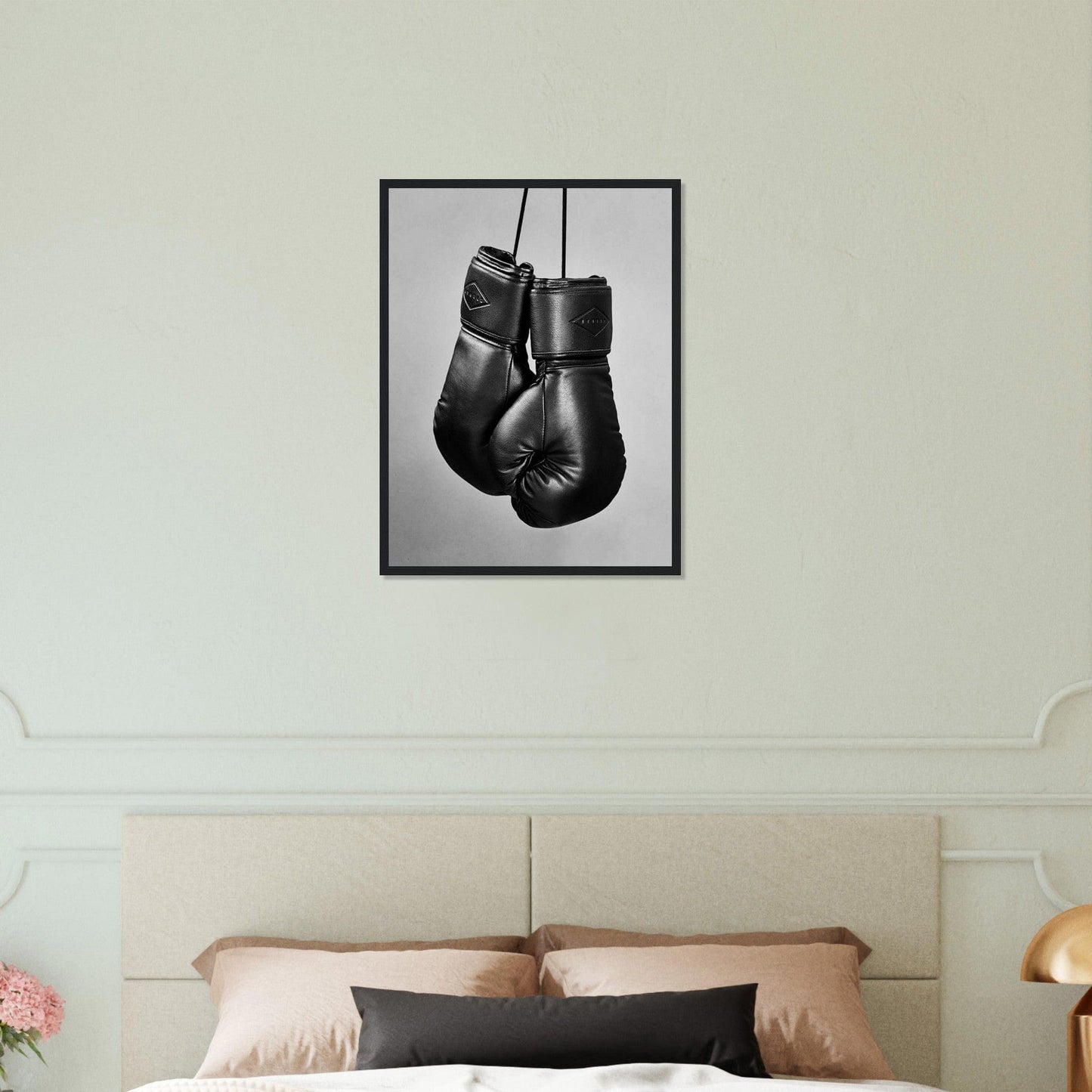 Tableau Boxe Gants Noir Canvanation