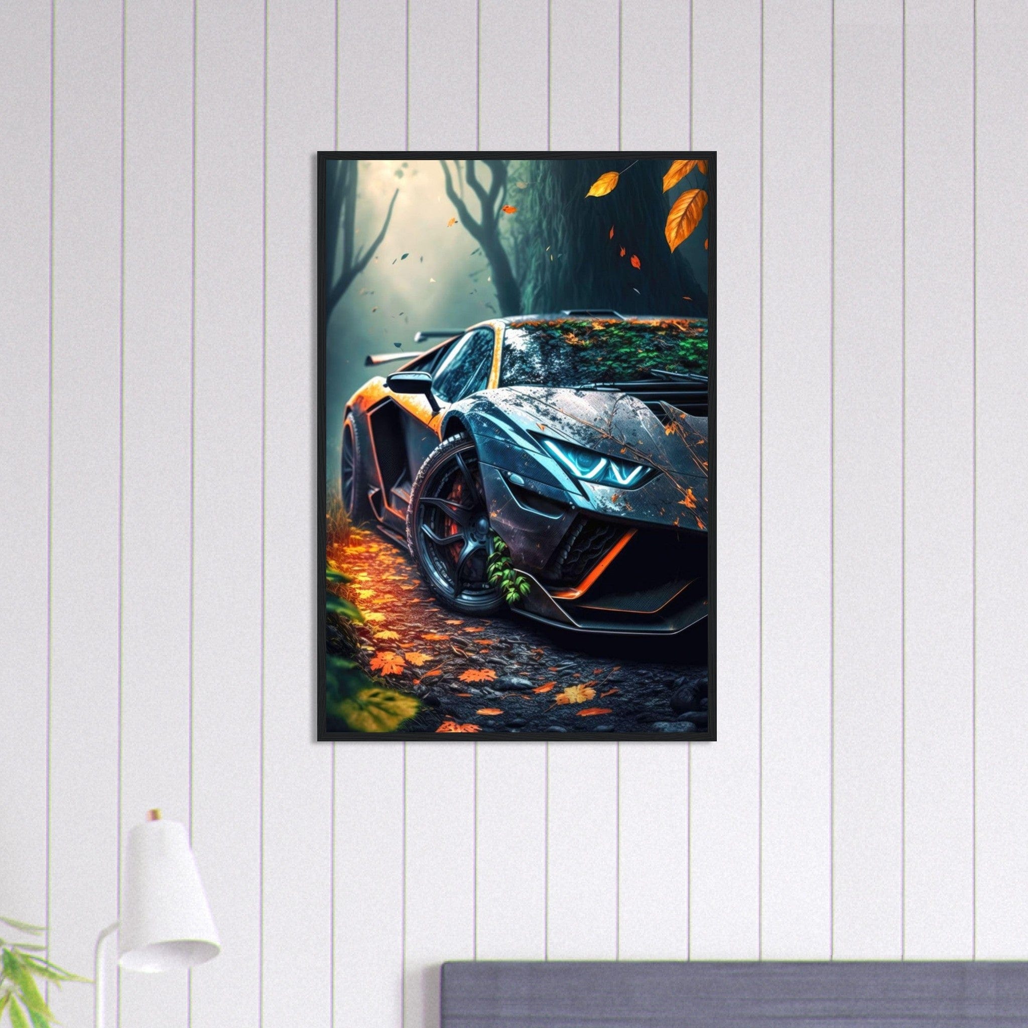 Canvanation Print Material 60x90 cm / 24x36″ Tableau Voiture Lamborghini Automne