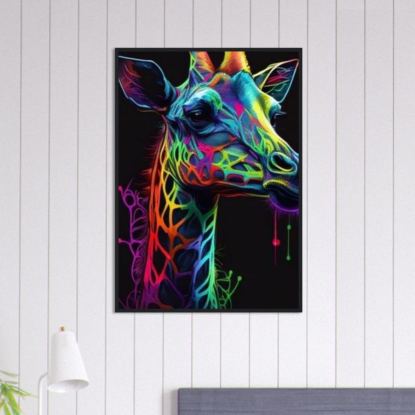 Tableau Girafe Multicolore Canvanation