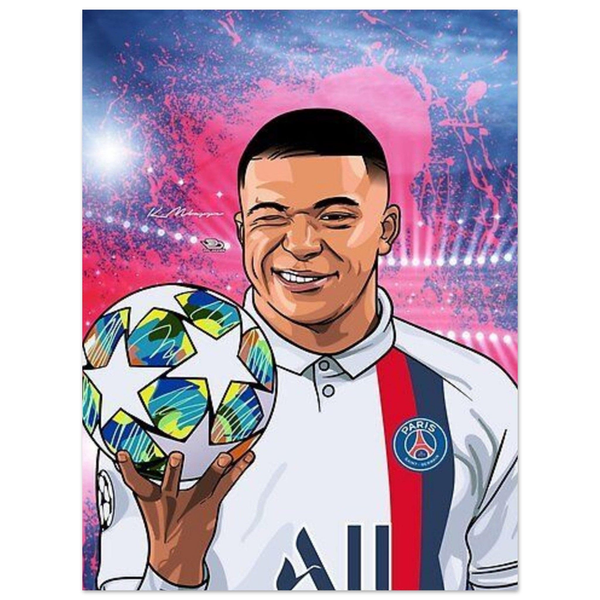 Canvanation Print Material 45x60 cm / 18x24″ Poster Football Kylian Mbappe