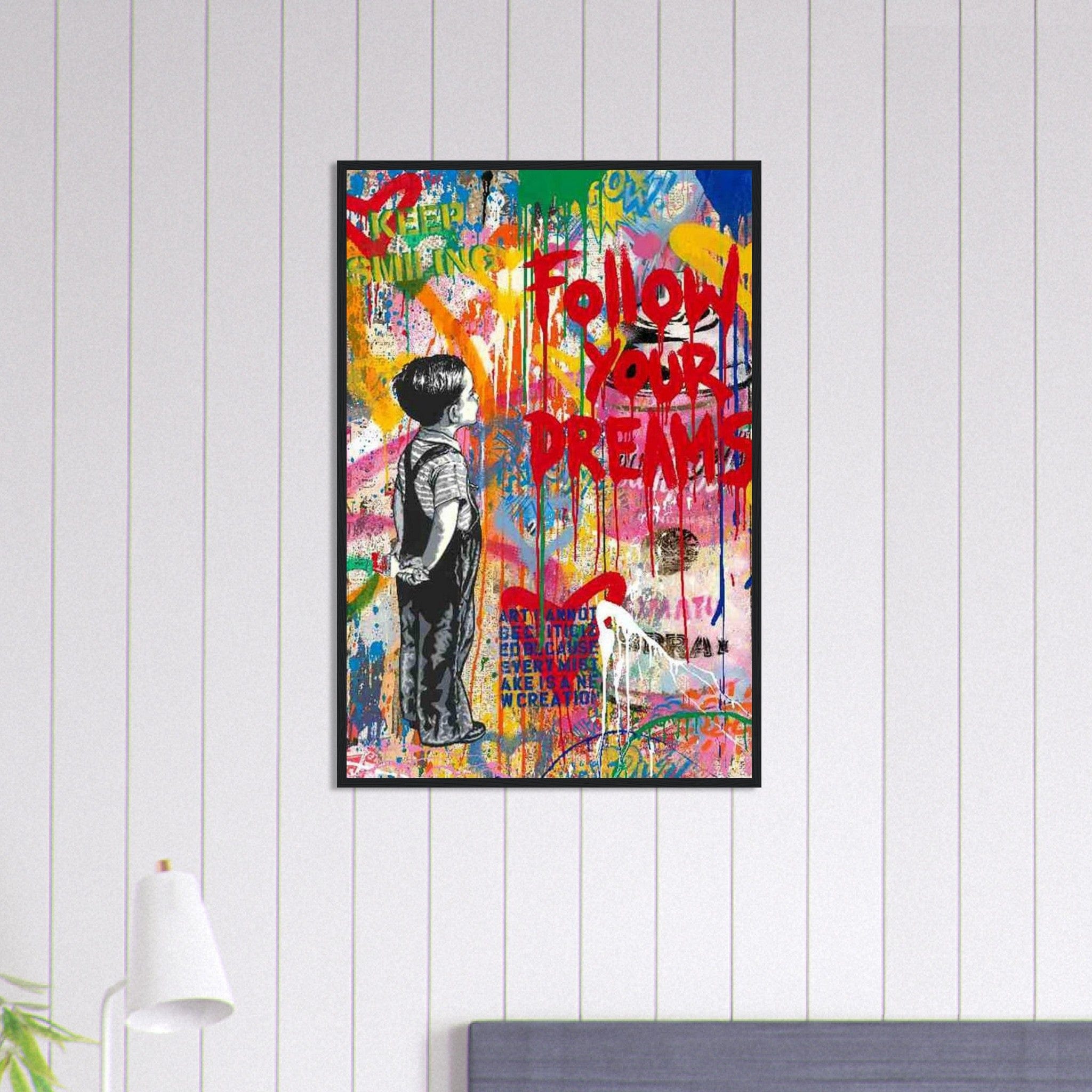 Canvanation Print Material 60x90 cm / 24x36″ Tableau Street Art Follow Your Dream