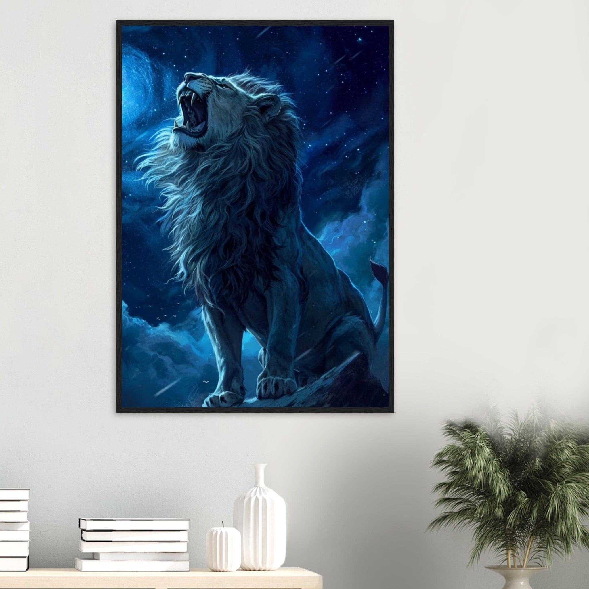 Canvanation Print Material Tableau Lion Xxl Bleu