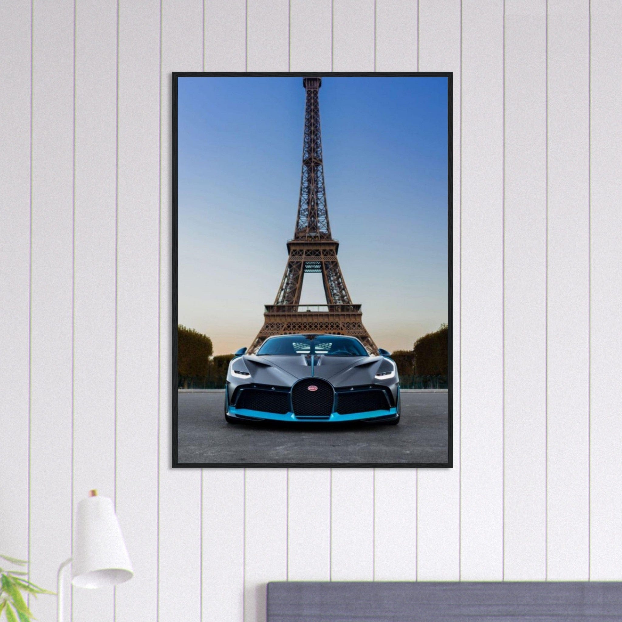 Canvanation Print Material 70x100 cm / 28x40″ Tableau Voiture La Bugatti Bleu