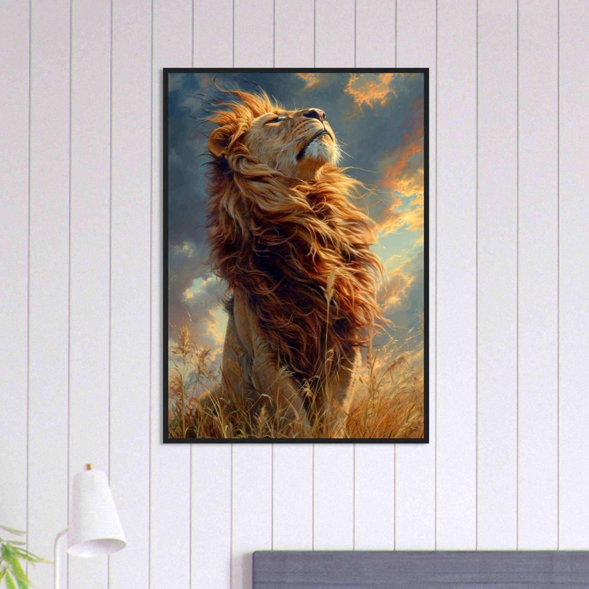 Canvanation Print Material 70x100 cm / 28x40″ Tableau Lion Dans La Savanne