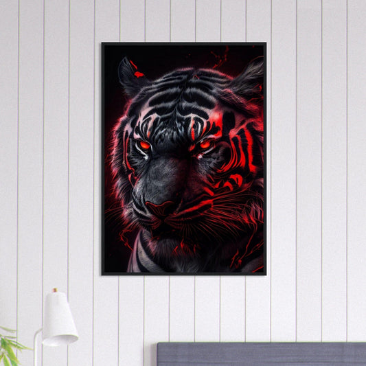 Tableau Tigre Yeux Rouge Canvanation