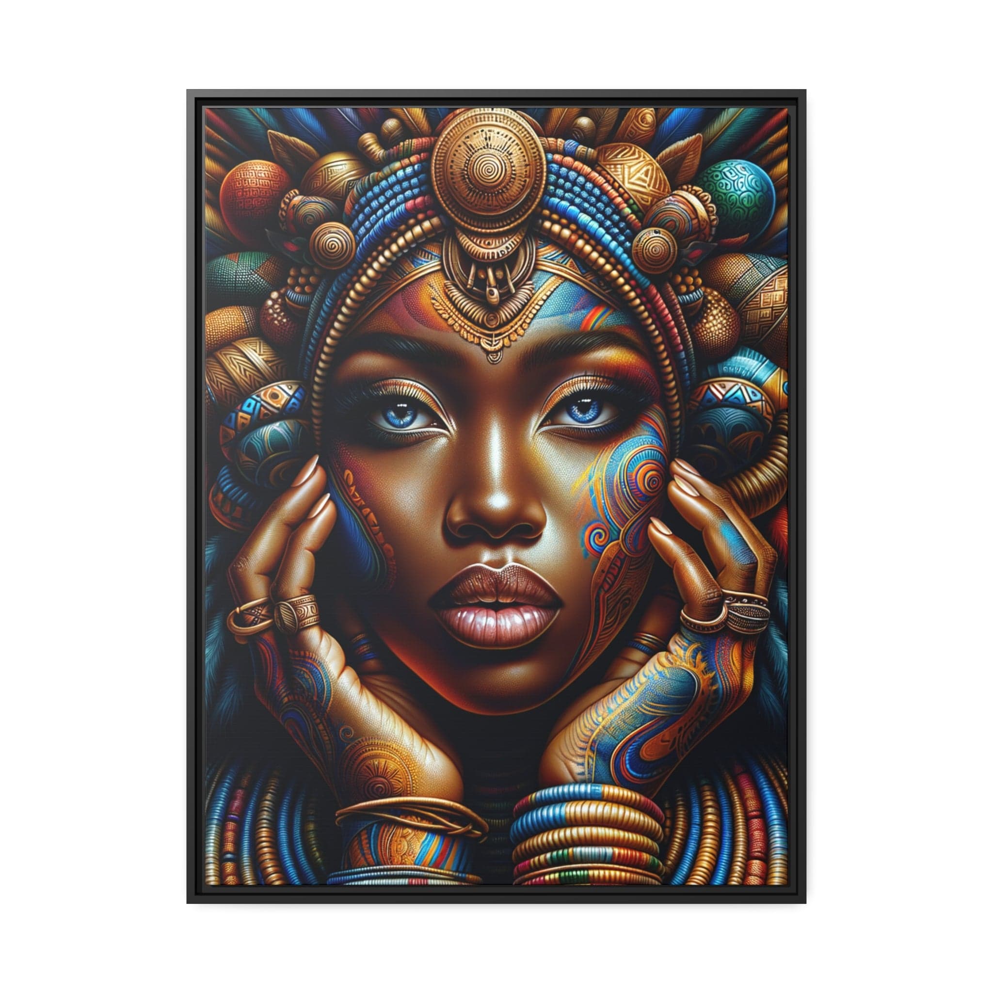 Printify Canvas 76.20 Cm" x 101.60 Cm" (Vertical) Tableau "La beauté et la force des femmes africaines révélées à travers la peinture"