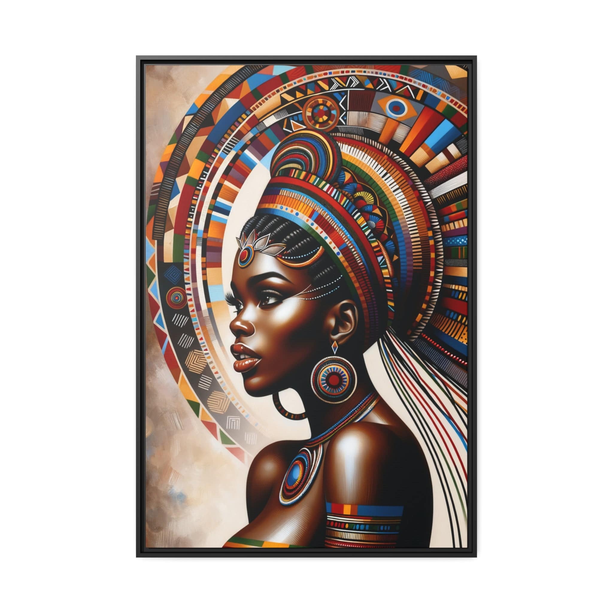 Printify Canvas 81.30 Cm″ x 121.90 Cm″ (Vertical) Tableau "Les beautés intemporelles : Portraits de femmes africaines"