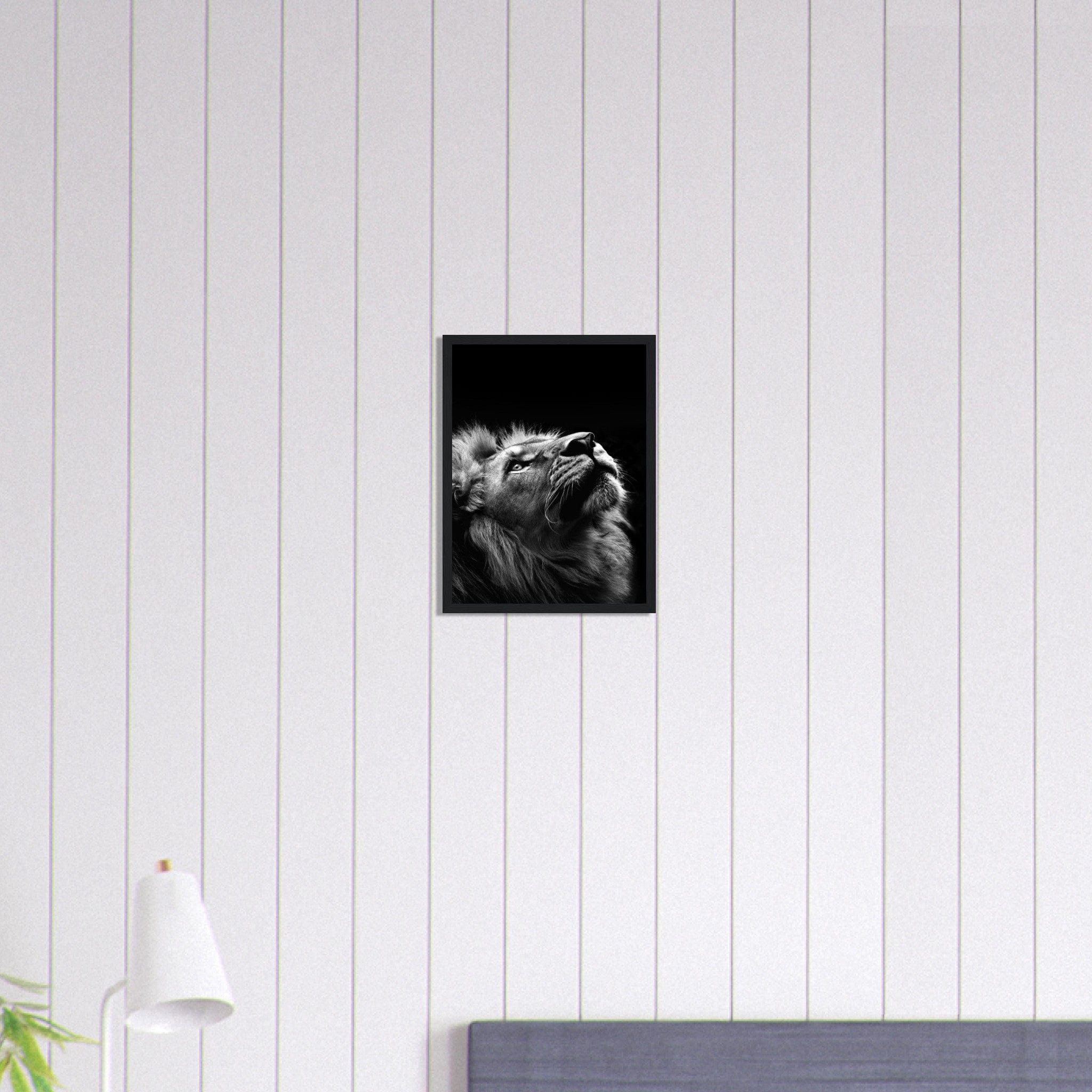 Canvanation Print Material 30x40 cm / 12x16″ Tableau Lion Art Noir