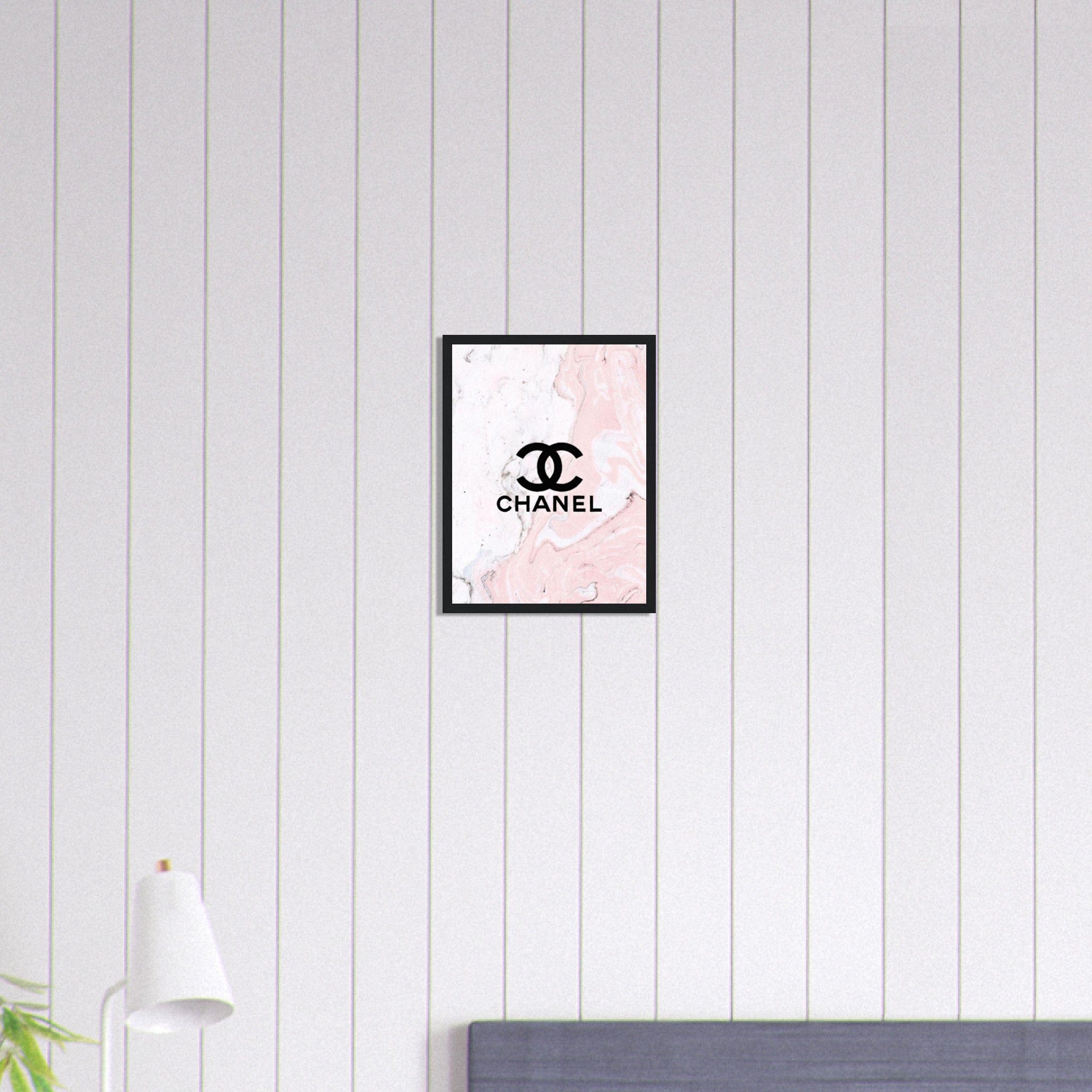 Tableau Chanel Fond Rose Peinture Canvanation