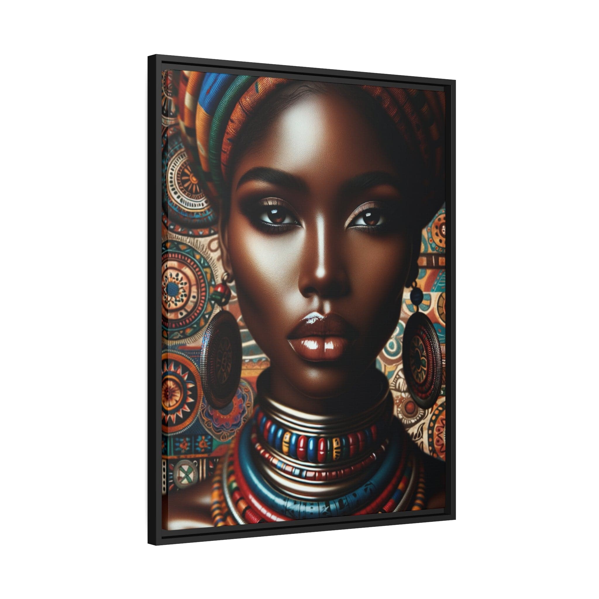 Printify Canvas Tableau "La puissance et la grâce : Évocation des femmes africaines à travers les coups de pinceau"