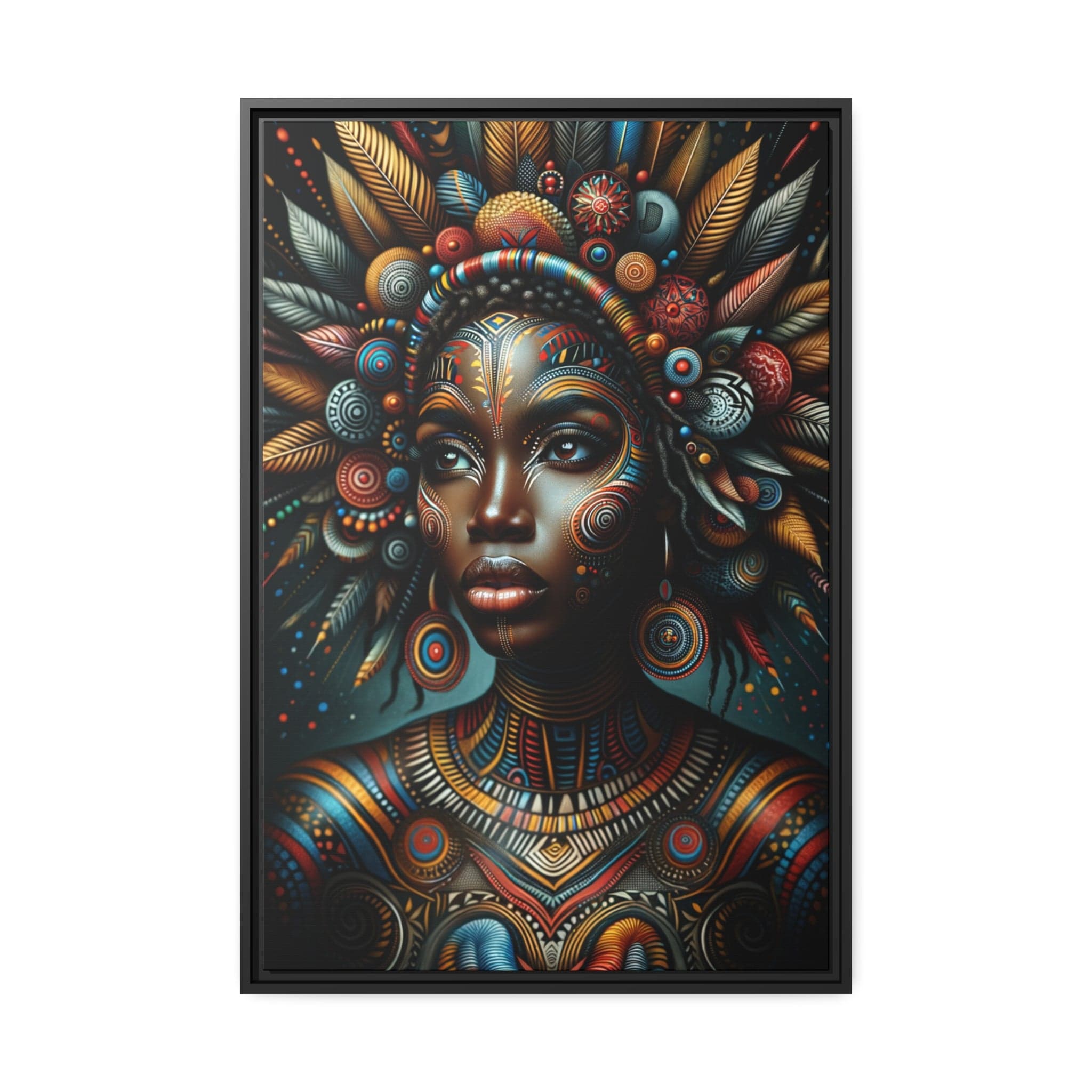 Printify Canvas 61.00 Cm″ x 91.40 Cm″ (Vertical) Tableau "La renaissance de l'Afrique :  Portraits inspirants de femmes africaines"