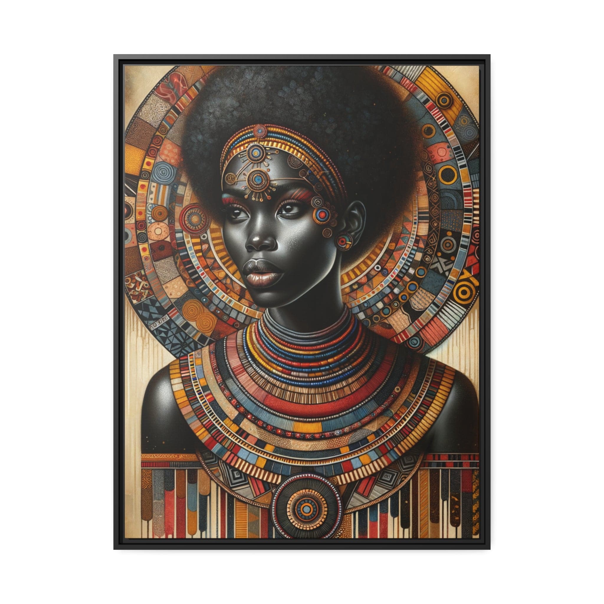 Printify Canvas 76.20 Cm" x 101.60 Cm" (Vertical) Tableau "Afrique épanouie : La beauté féminine capturée dans un tableau"