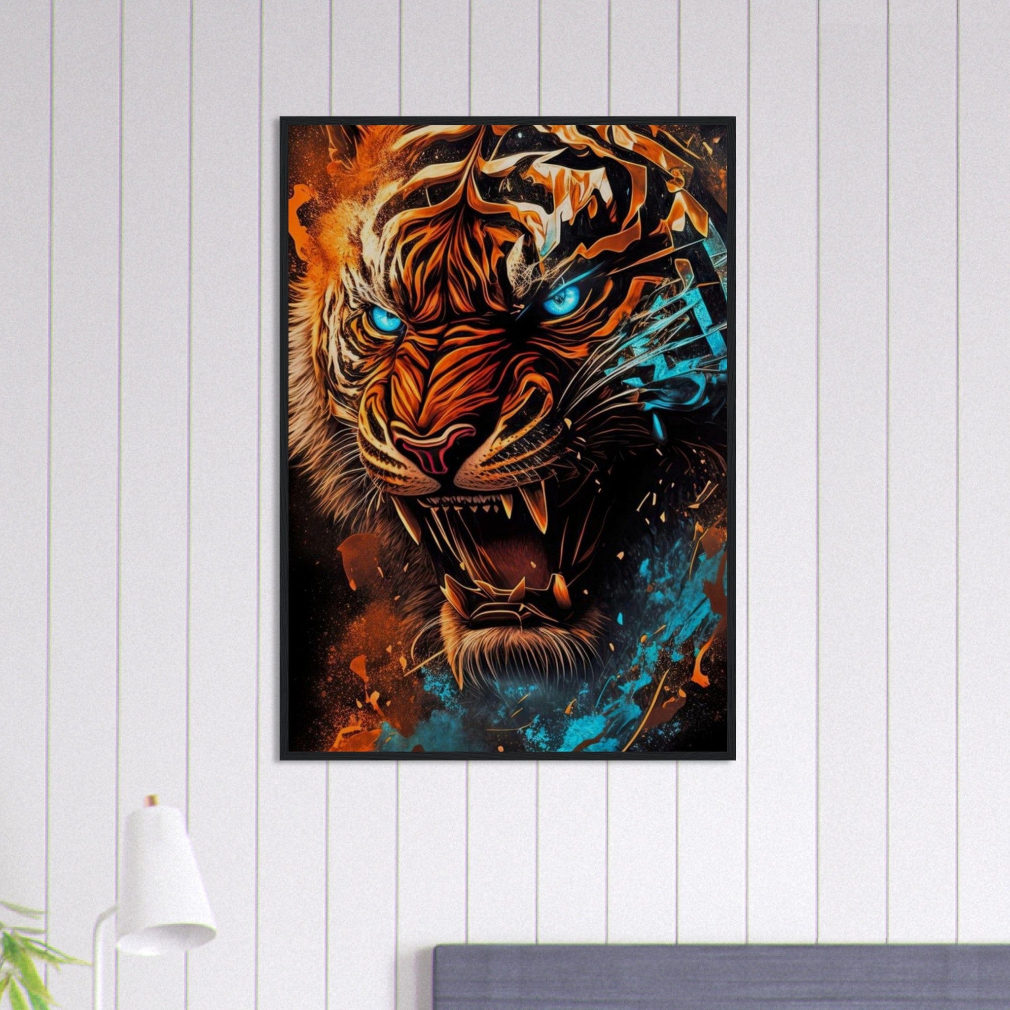 Canvanation Print Material 70x100 cm / 28x40″ Tableau Tigre qui Rugit