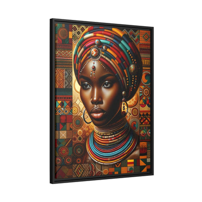 Tableau "Élégance africaine : Un tableau vibrant rendant hommage à la beauté et à la force des femmes africaines" Canvanation