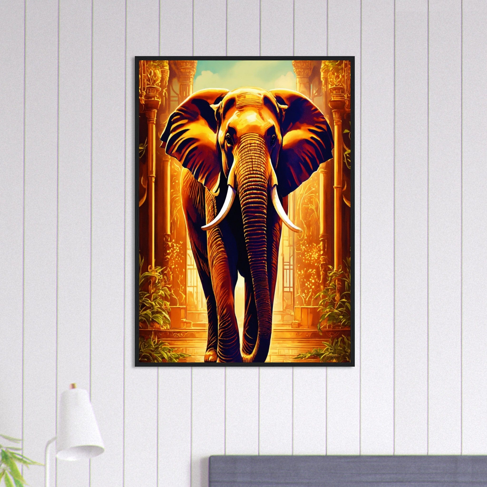 Canvanation Print Material 70x100 cm / 28x40″ Tableau Elephant Marche Royale