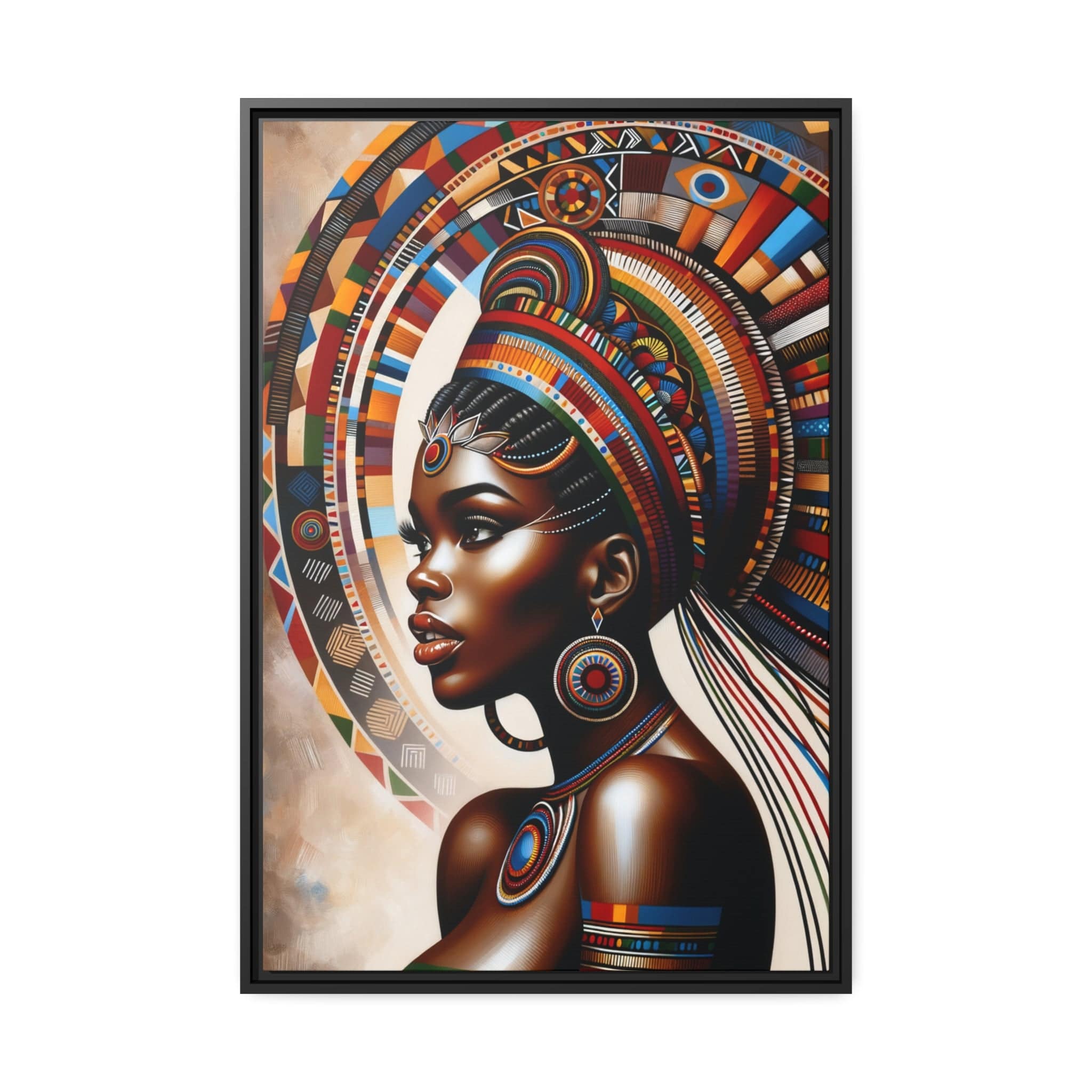 Printify Canvas 61.00 Cm″ x 91.40 Cm″ (Vertical) Tableau "Les beautés intemporelles : Portraits de femmes africaines"