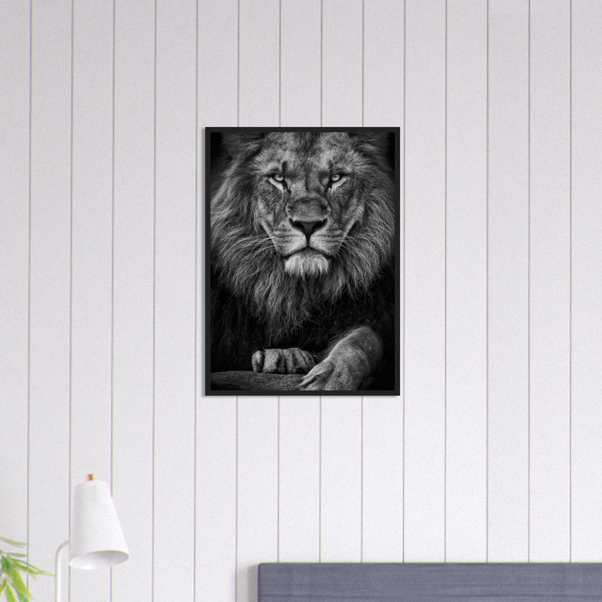 Canvanation Print Material 50x70 cm / 20x28″ Tableau Lion Noir Et Blanc