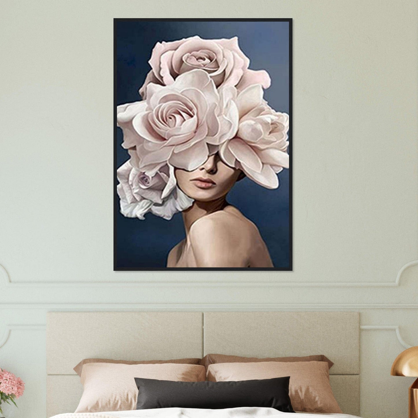 Tableau Avec Des Roses Blanc