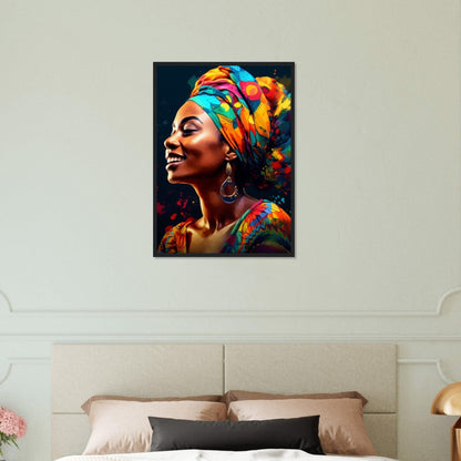 Portrait Africaine Peinture Sourire Canvanation