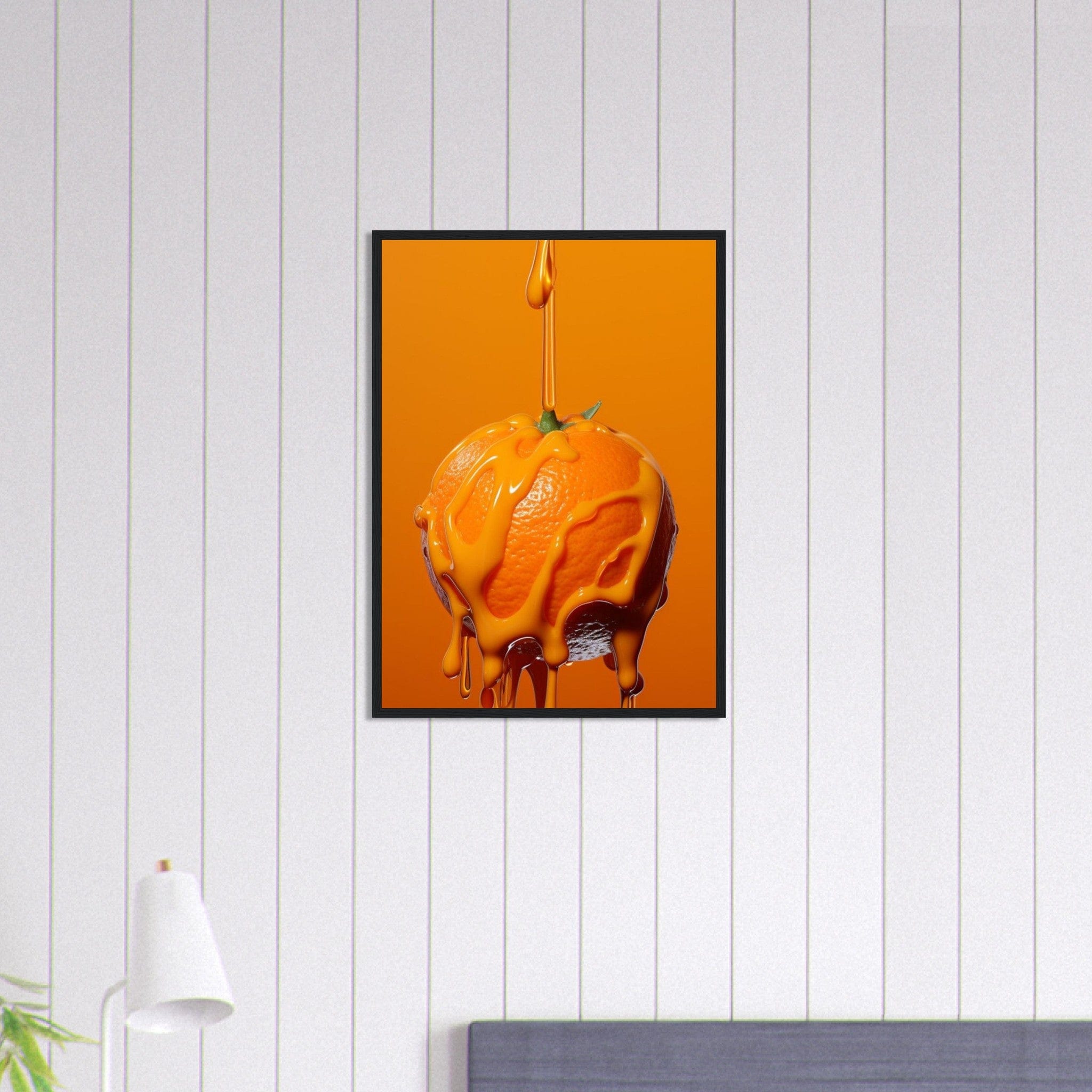 Canvanation Print Material 50x70 cm / 20x28″ Tableau Cusine Orange Fond