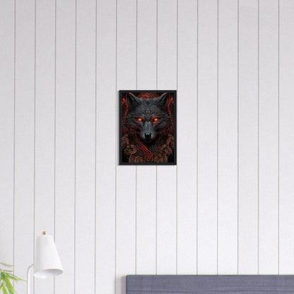 Tableau Loup Noir Yeux Rouge Canvanation