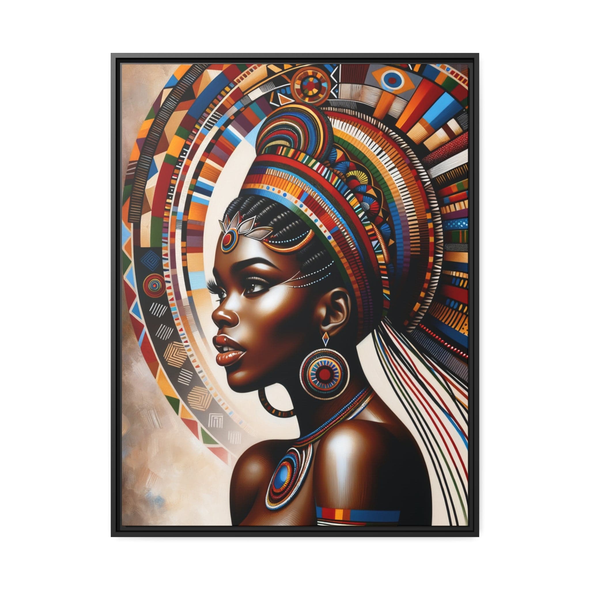 Printify Canvas 76.20 Cm" x 101.60 Cm" (Vertical) Tableau "Les beautés intemporelles : Portraits de femmes africaines"