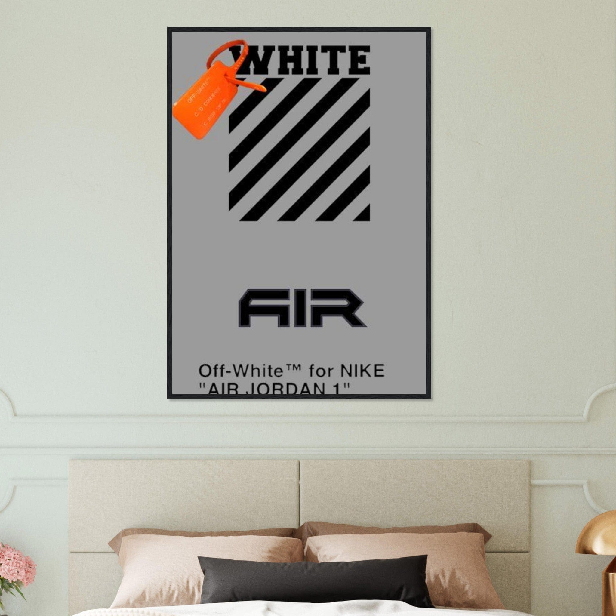 Tableau Marque De Luxe Gris Off White Canvanation