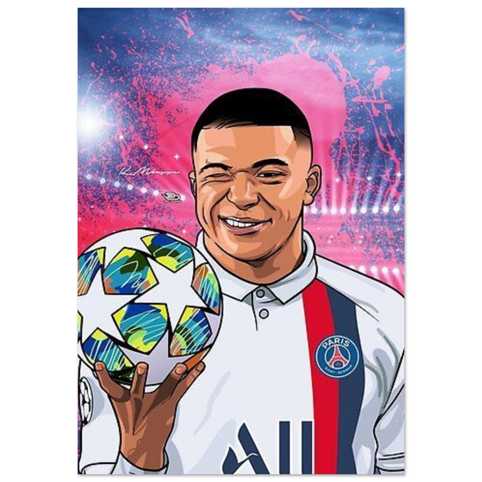 Canvanation Print Material 70x100 cm / 28x40″ Poster Football Kylian Mbappe