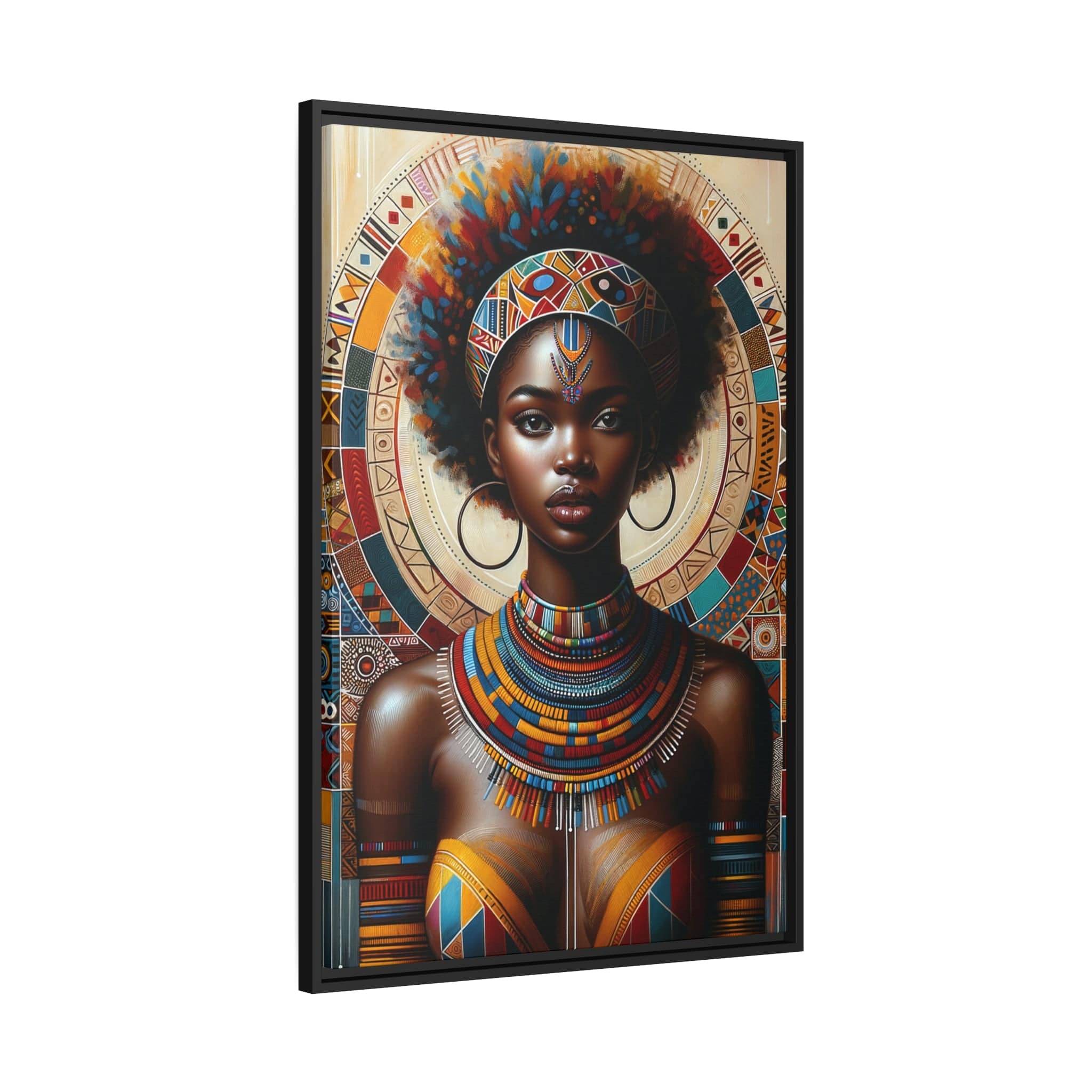 Printify Canvas Tableau "Empowering African Women: A Vibrant and Resilient Tableau"