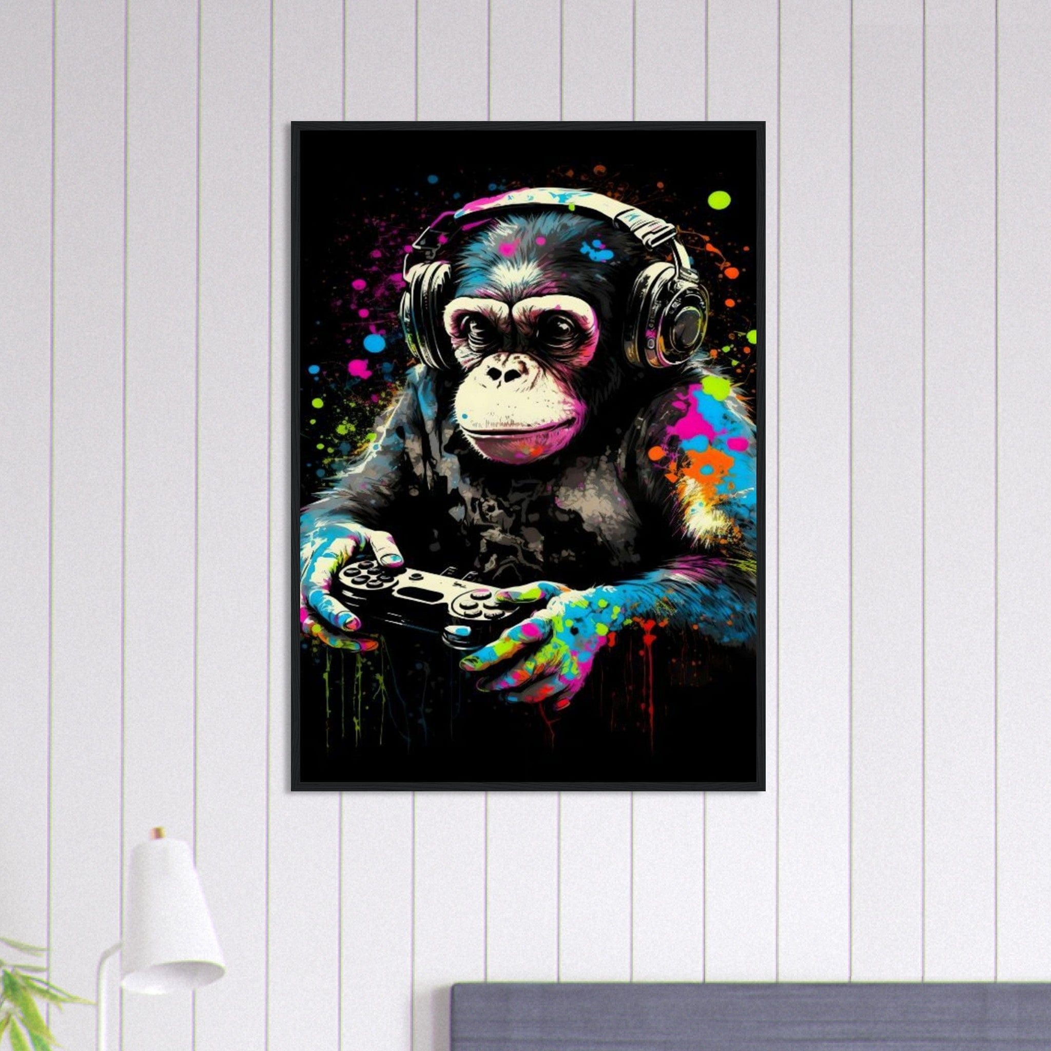 Canvanation Print Material 70x100 cm / 28x40″ Tableau Singe Pop Art Gamer