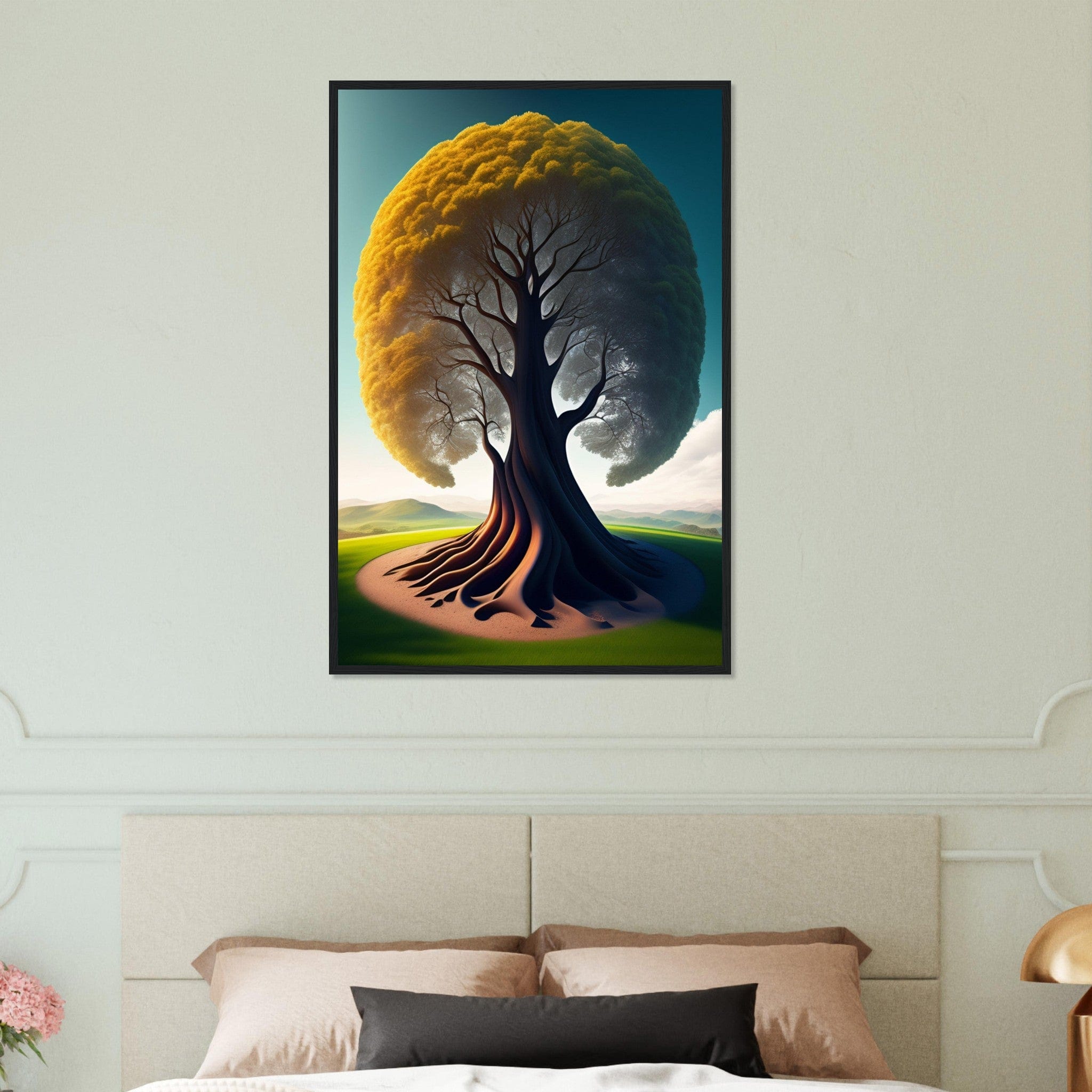 Canvanation Print Material 60x90 cm / 24x36″ Tableau Arbre De Vie Jaune