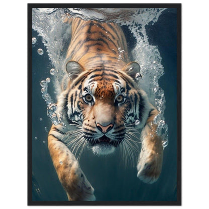 Tableau Tigre Dans L'Eau - Canvanation