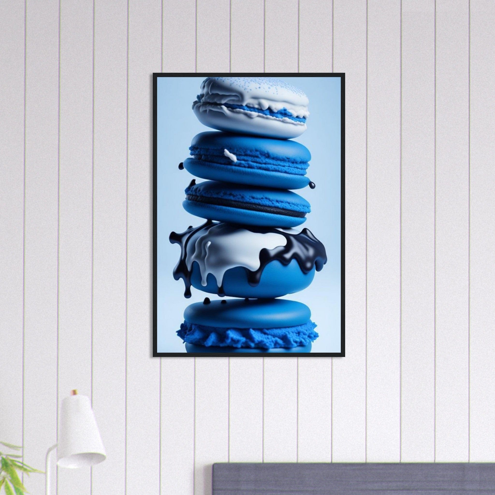 Canvanation Print Material 60x90 cm / 24x36″ Tableau Cuisine Macaron Bleu