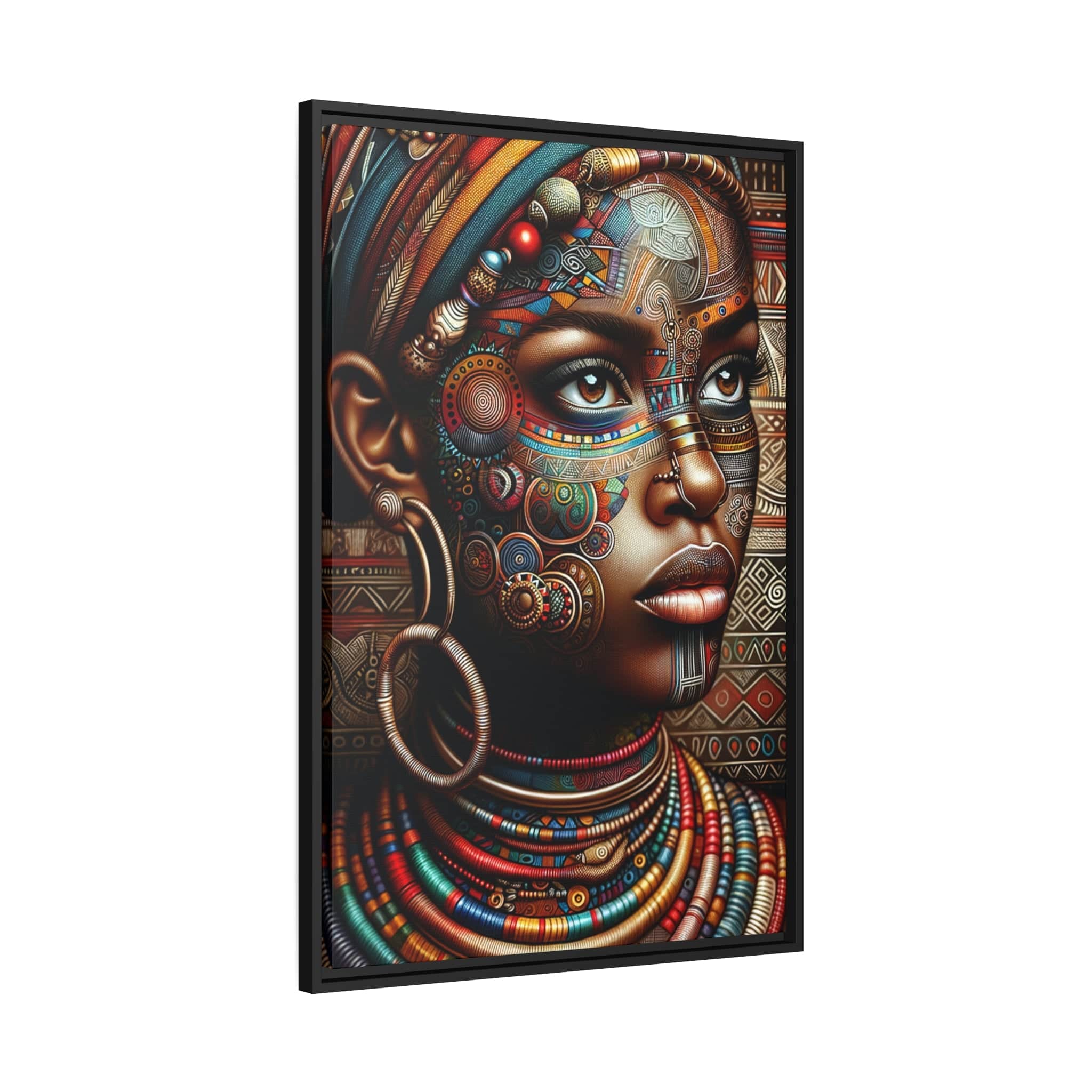 Printify Canvas Tableau "La grâce africaine incarnée : Portraits envoûtants de femmes d'Afrique"