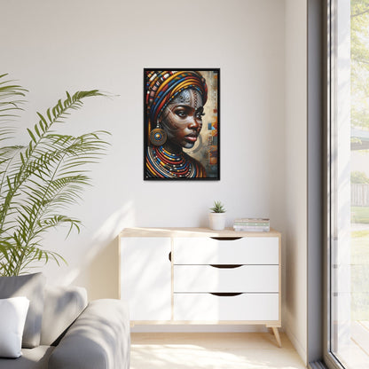 Tableau "Afrique Féminine: Le Portrait Coloré de la Beauté, la Force et l'Élégance"