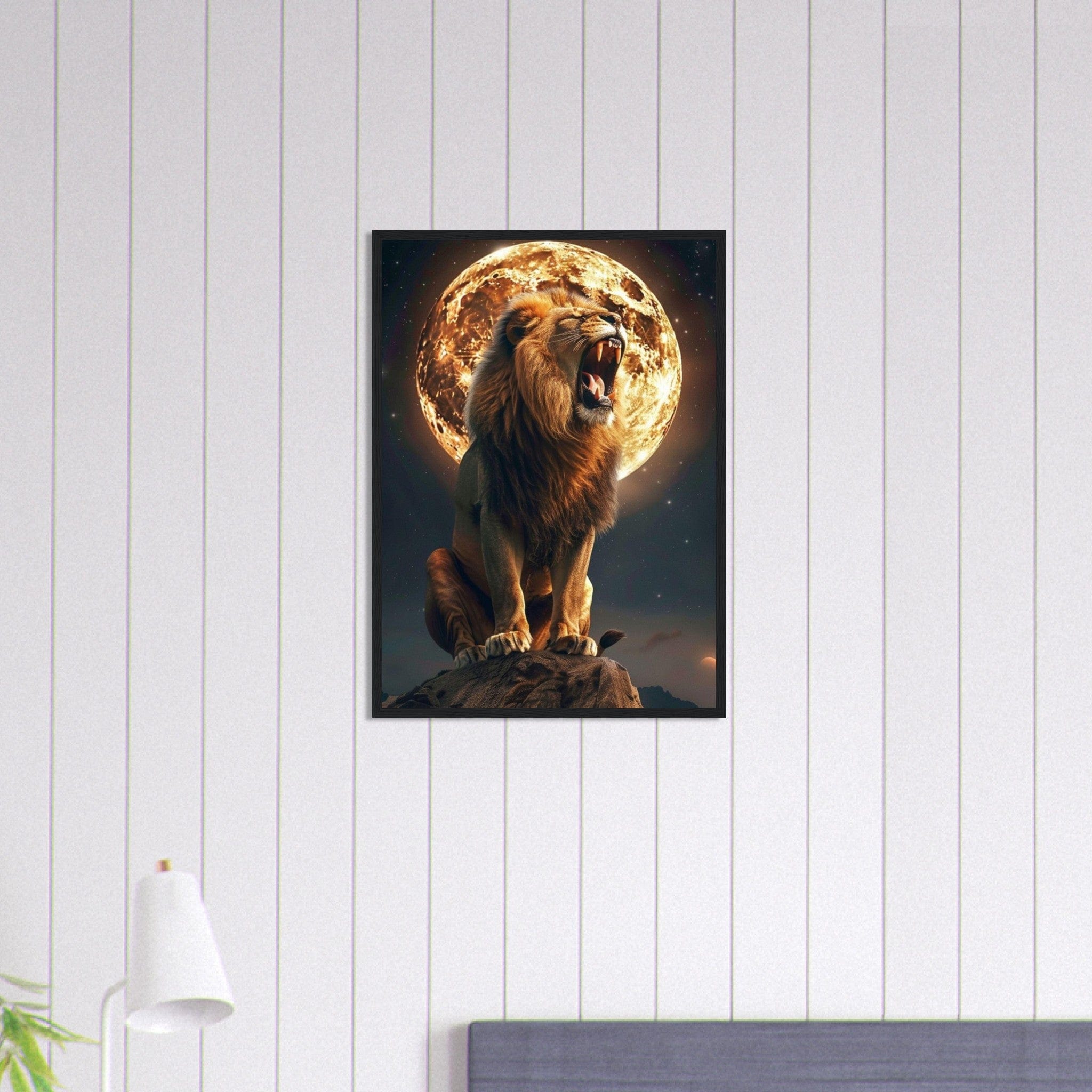 Canvanation Print Material 50x70 cm / 20x28″ Tableau Street Art Lion Lune