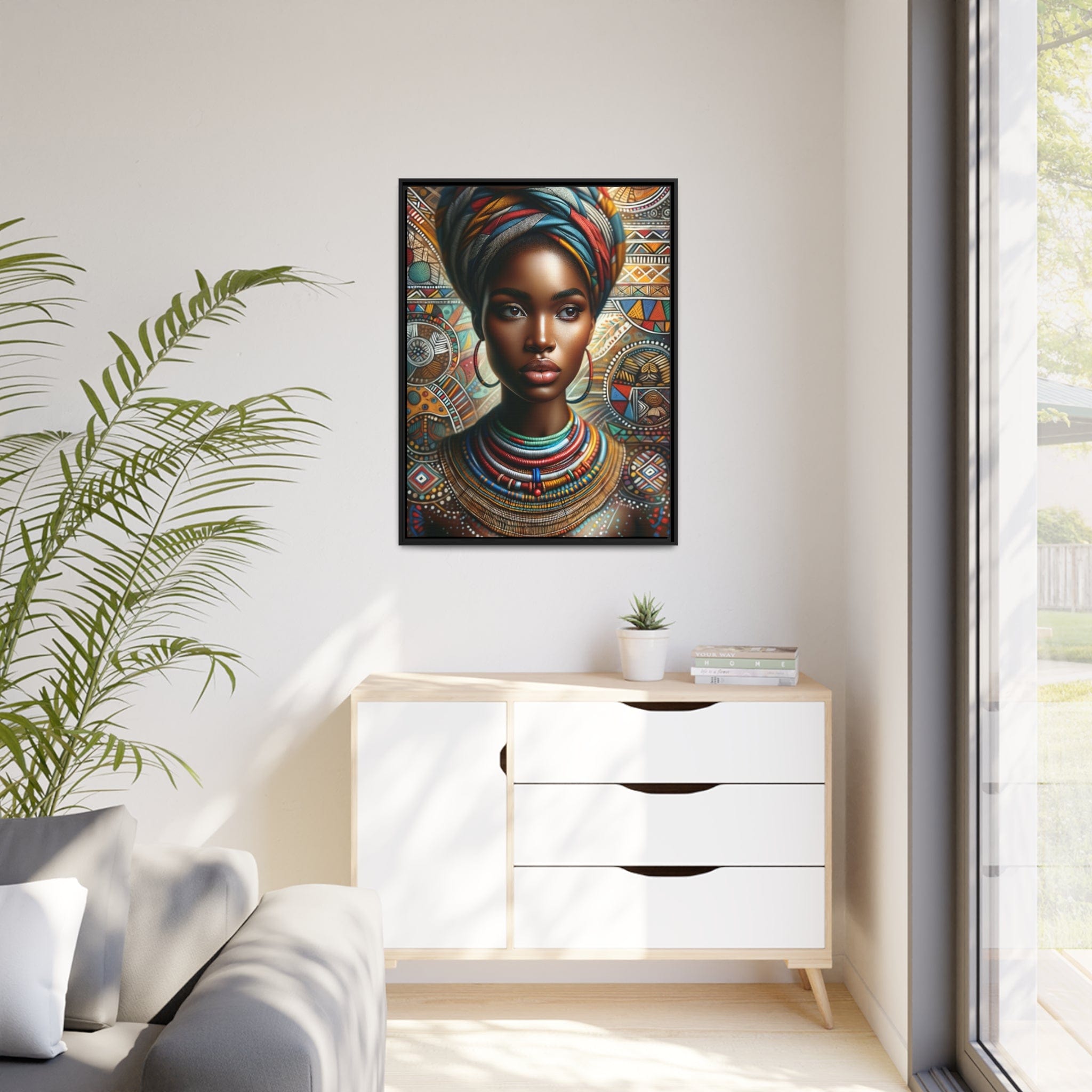 Printify Canvas Tableau "L'éclat de la féminité africaine"