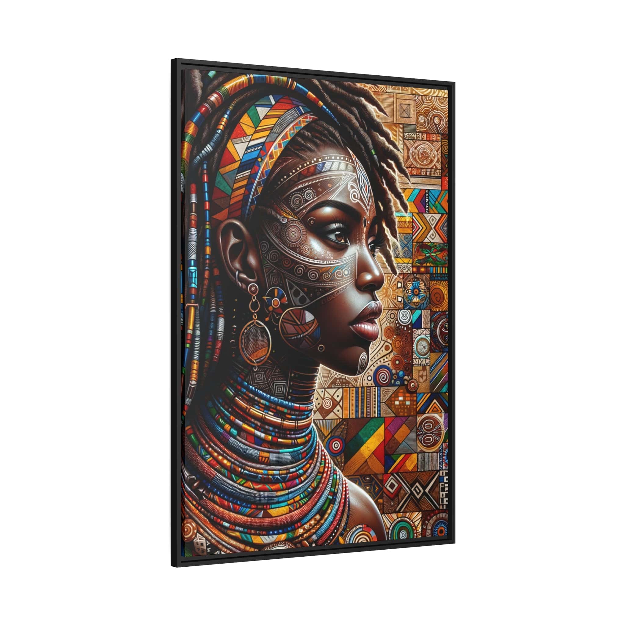 Printify Canvas Tableau "Splendeurs africaines : la femme en toile"