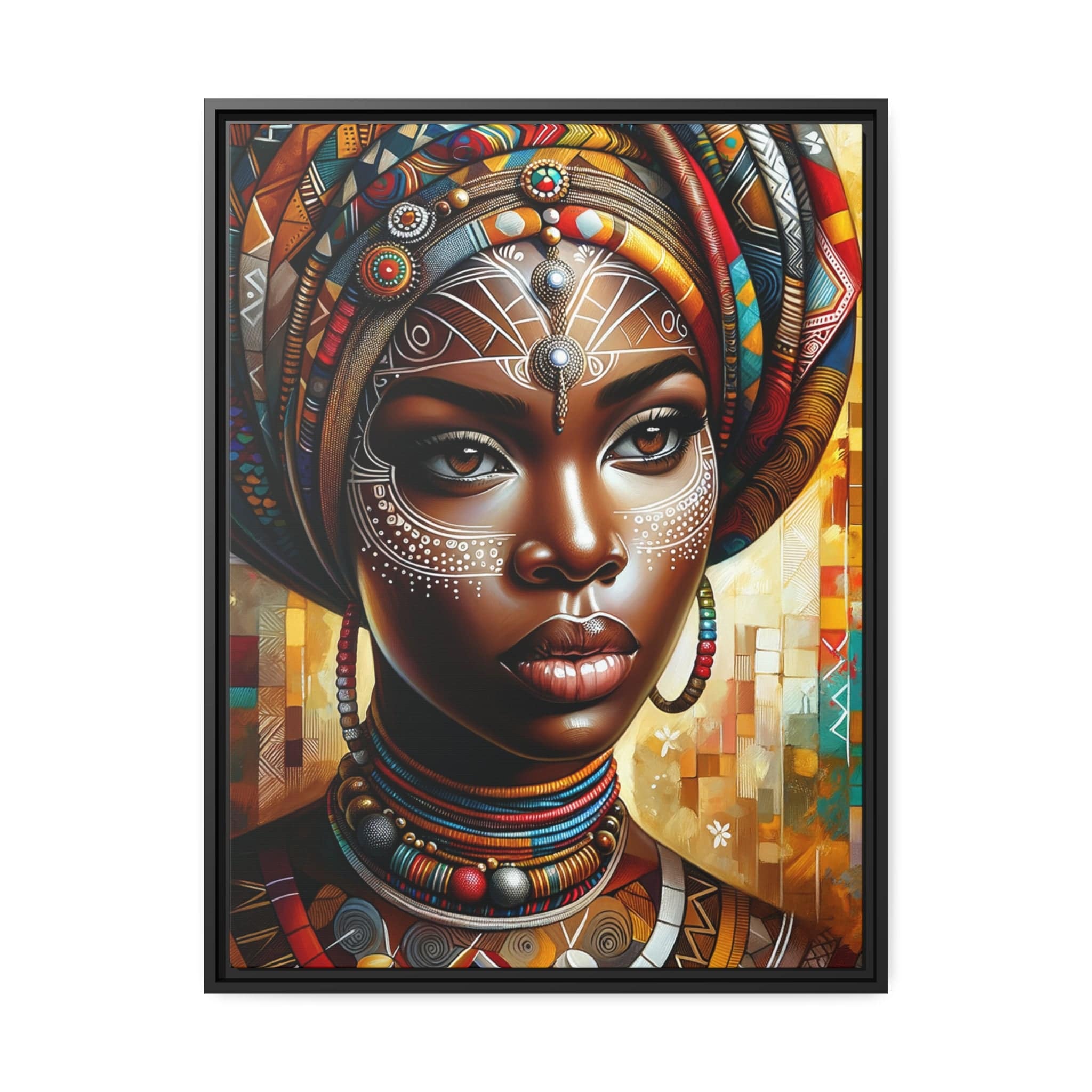 Printify Canvas 61.00 Cm" x 81.30 Cm" (Vertical) Tableau "Splendeur féminine de l'Afrique"