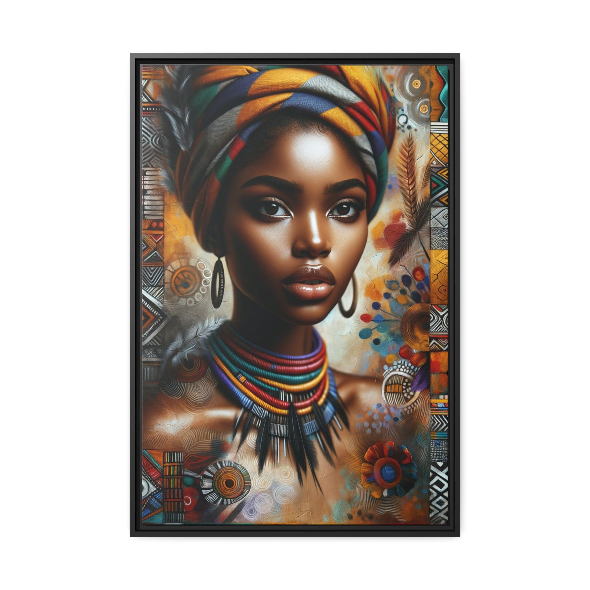 Printify Canvas 61.00 Cm″ x 91.40 Cm″ (Vertical) Tableau "Femmes africaines : Symboles de force, beauté et résilience"