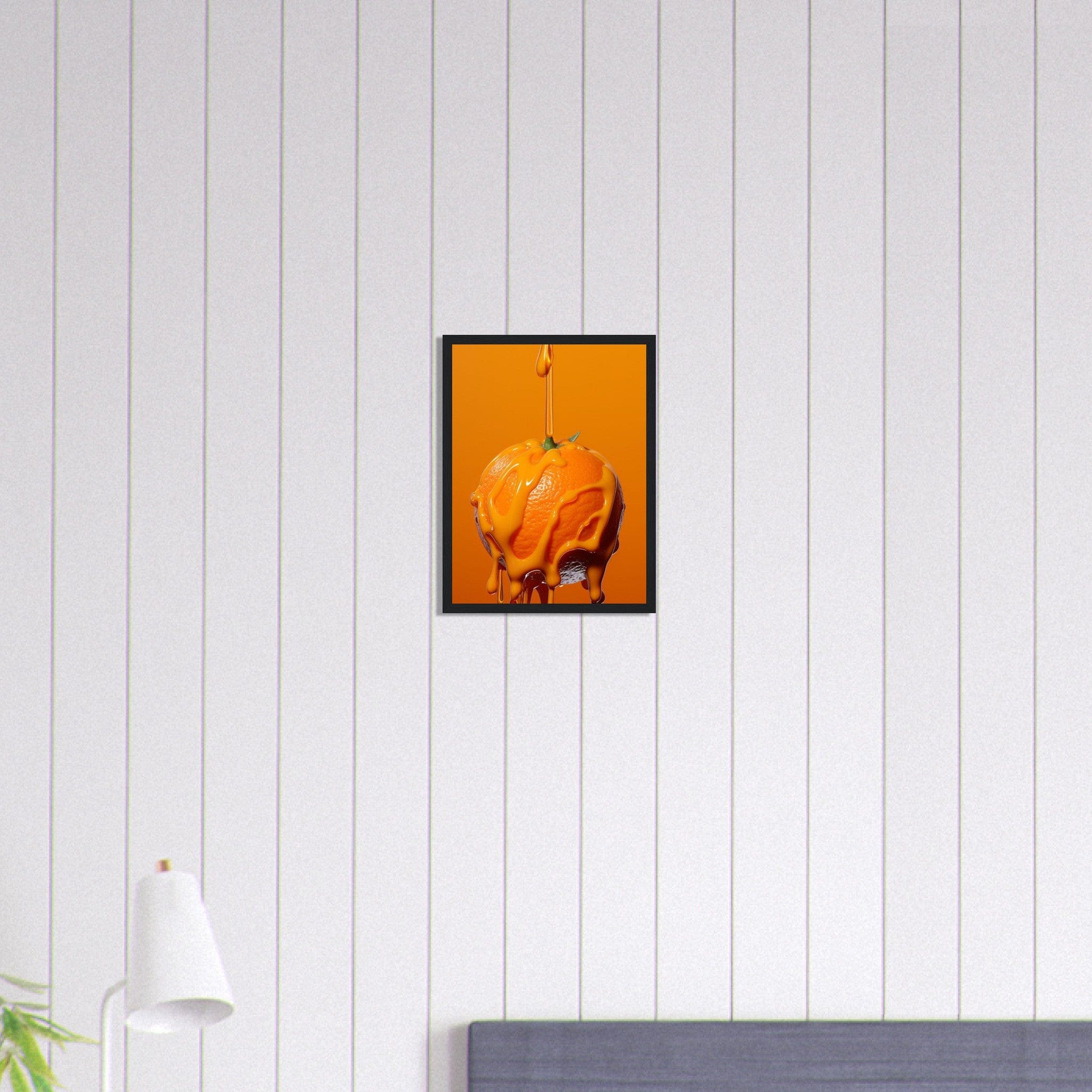 Canvanation Print Material 30x40 cm / 12x16″ Tableau Cusine Orange Fond