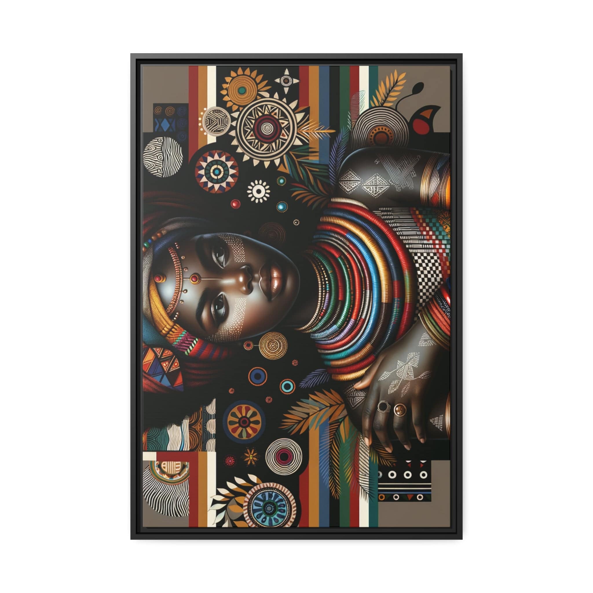 Printify Canvas 61.00 Cm″ x 91.40 Cm″ (Vertical) Tableau "La beauté authentique et la puissance des femmes africaines"