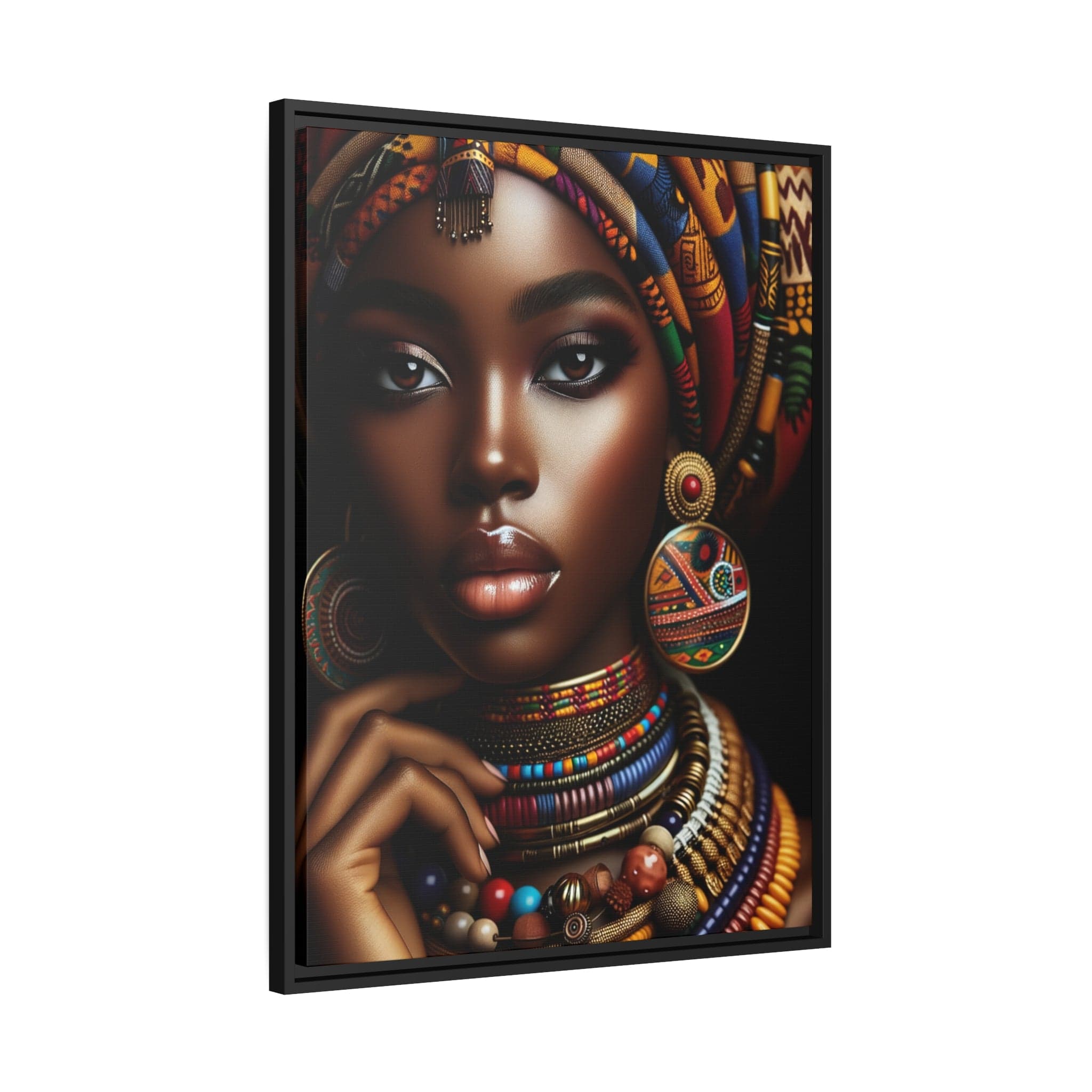 Printify Canvas Tableau "La beauté et la puissance de la femme africaine capturées dans un tableau"