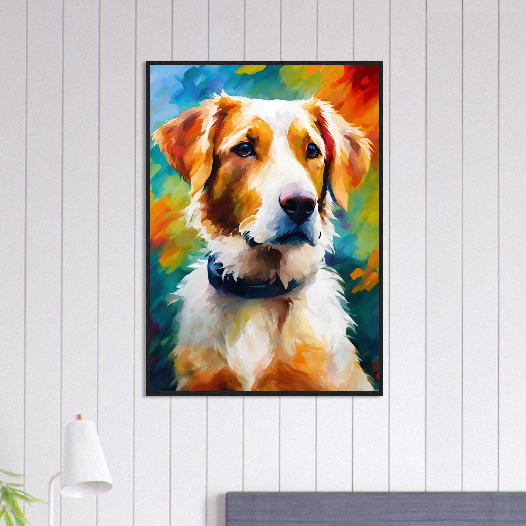 Canvanation Print Material 70x100 cm / 28x40″ Tableau Chien Câlin Du Soir