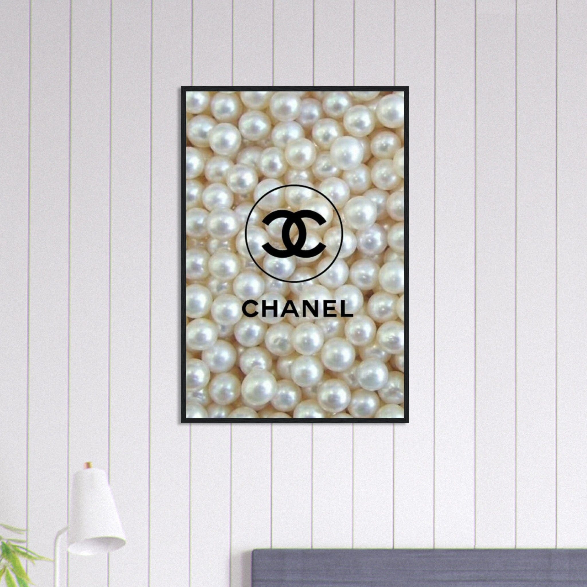 Canvanation Print Material 60x90 cm / 24x36″ Tableau Chanel Fond  Perles