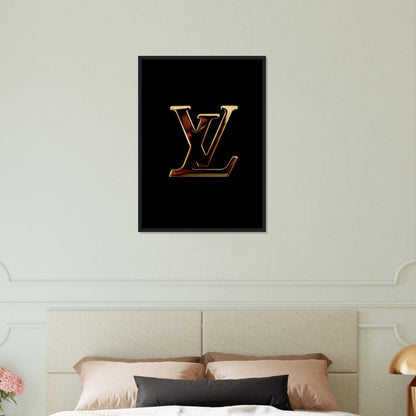 Tableau Marque De Luxe Louis Vuitton Or Effet Canvanation