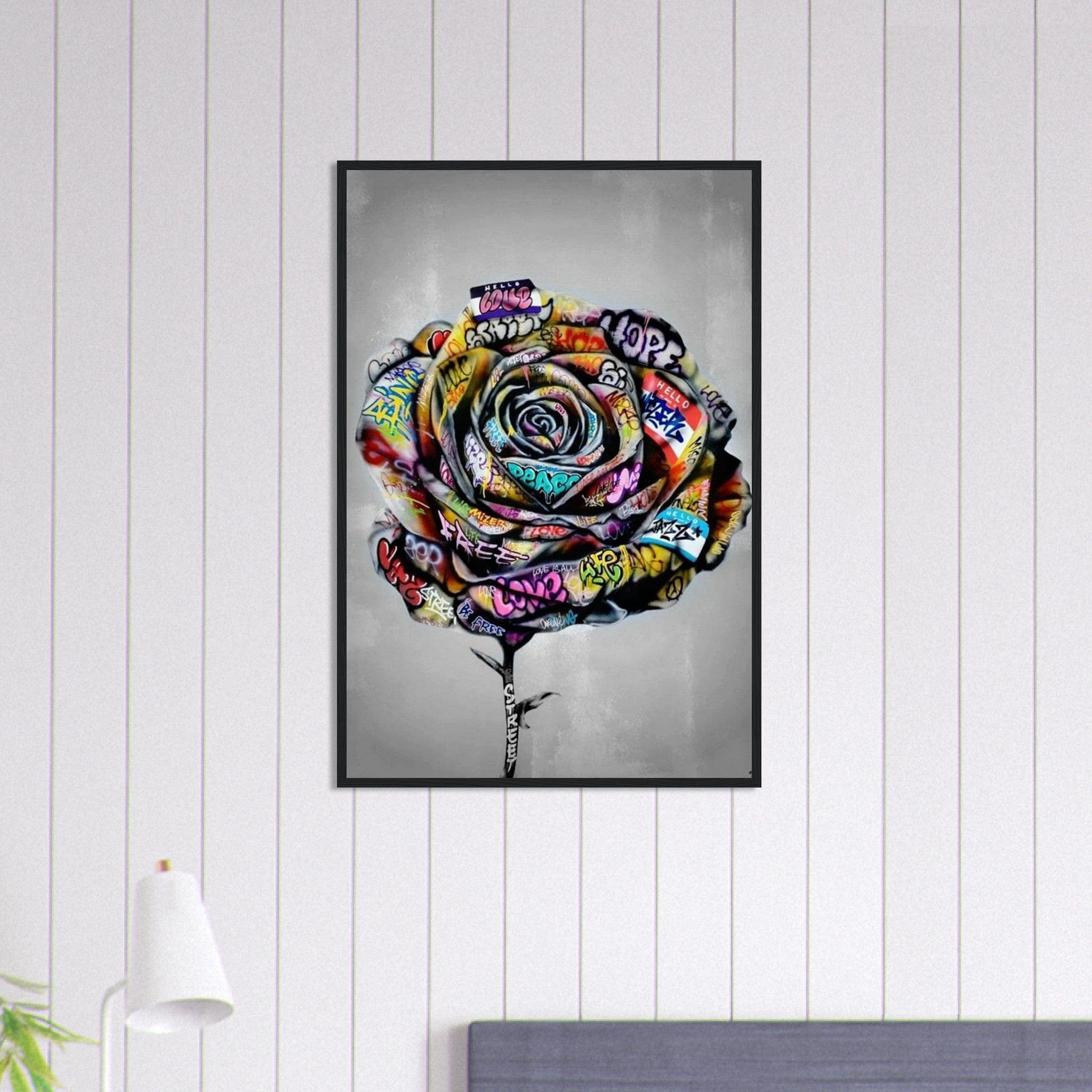 Canvanation Print Material 60x90 cm / 24x36″ Tableau Street Art Fleur Graffiti